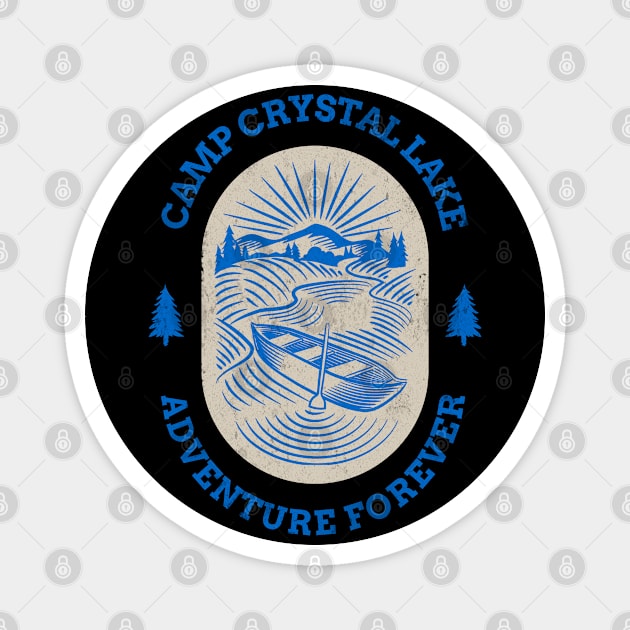 Camp Crystal Lake Adventure Forever Slasher Horror Retro Halloween Design Magnet by Up 4 Tee